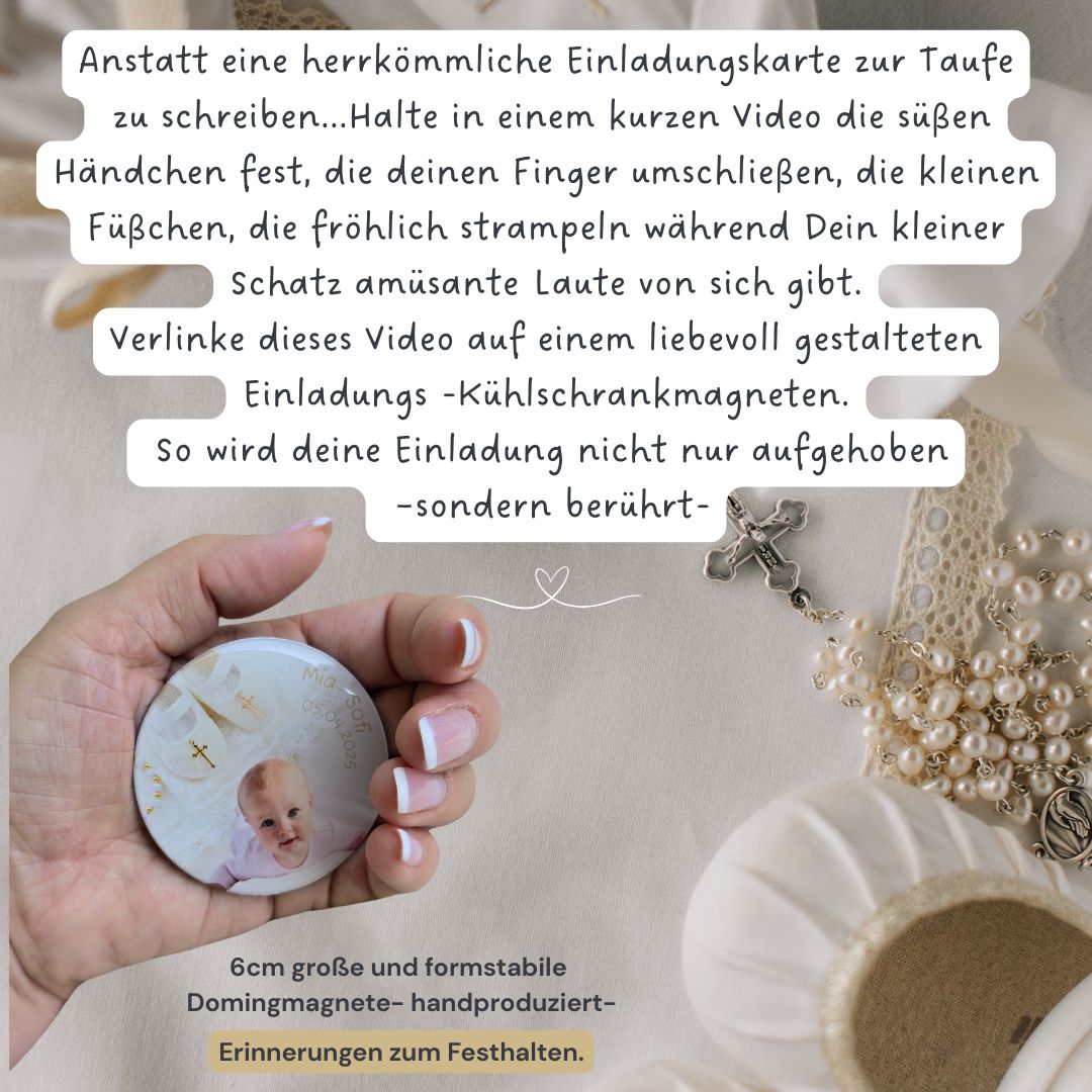 Videomagnete für Einladungs-und Dankeskarten oder Events